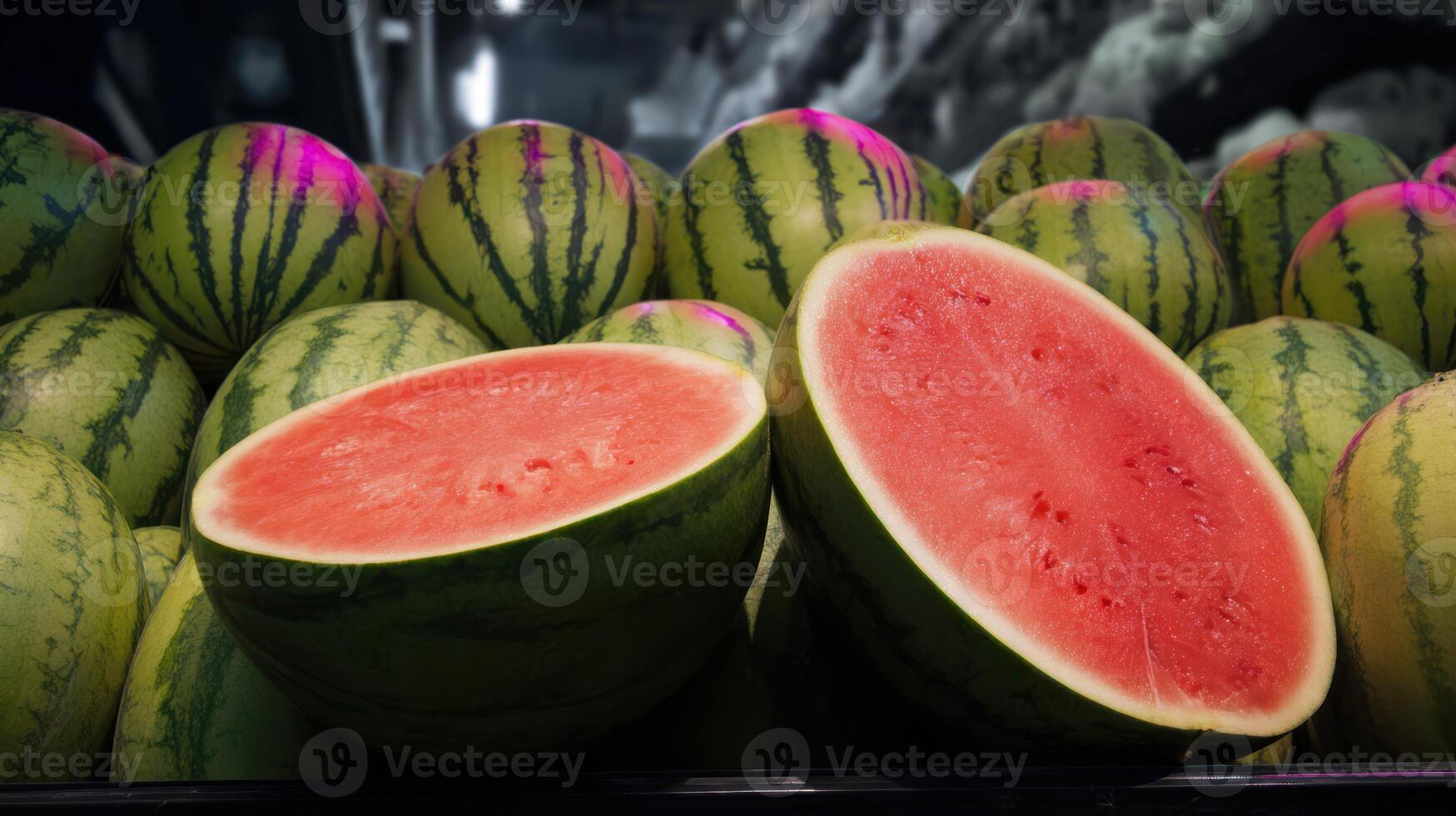 红瓤西瓜切面